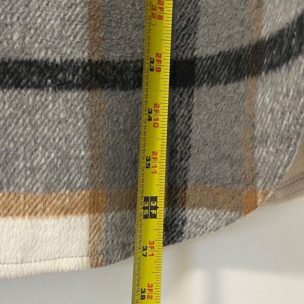 Plaid Button-Up Long Shacket - Picture 9 of 9
